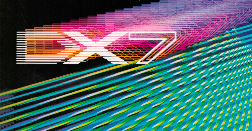 French promotional flyer for the Yamaha DX7 synthesizer