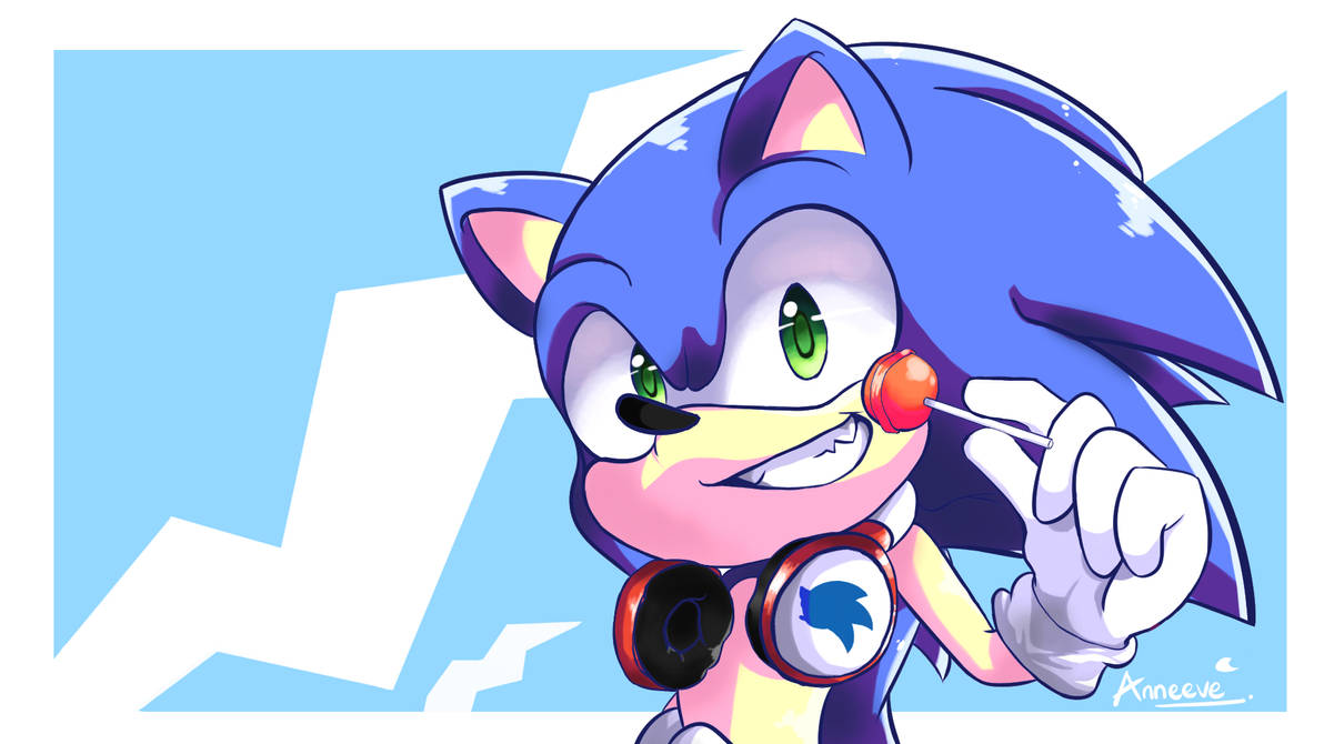 Fan art of Sonic the Hedgehog